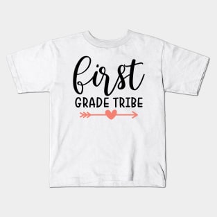 First Grade Tribe Funny Kids School Back to School Kids T-Shirt